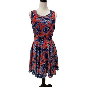 Maison Jules Short Orange Blue dress size Medium